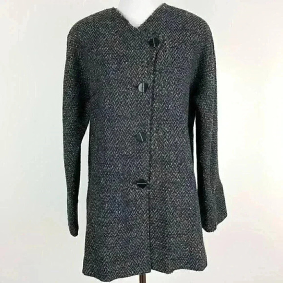 Vtg Hoang Nguyen blazer size 8 lagenlook 45% wool - Picture 2 of 10
